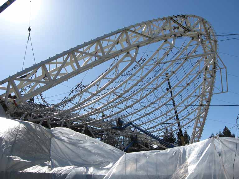 Curved Steel Roof Structure at the RE Holding Sun Valley Music Pavilion
